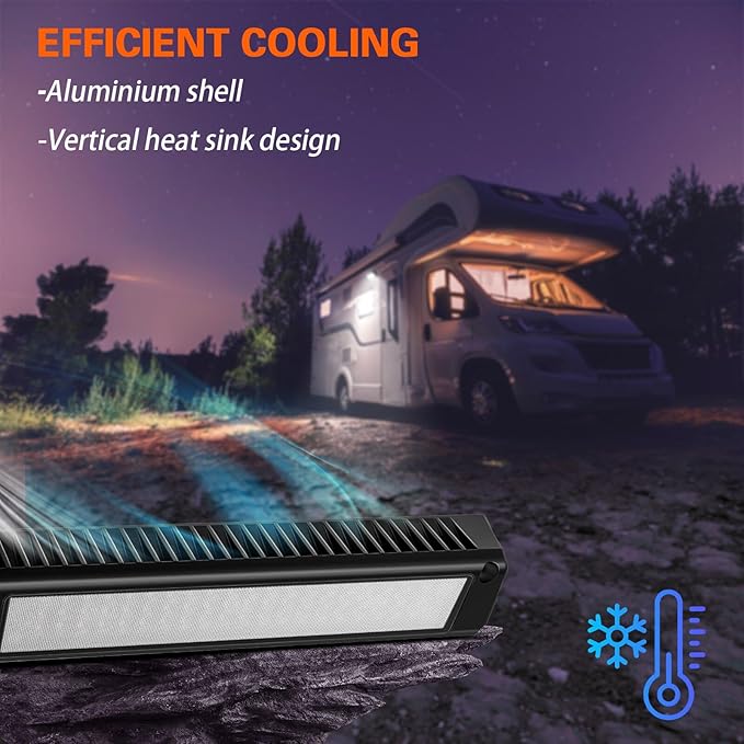 9" LED RV Flood Exterior Lighting Fixture, LED Rv Porch Light Exterior Awning Lights, 6000K Super Bright High Lumen Output Low Current Draw for RV Boa Camperst,Truck,Trailer