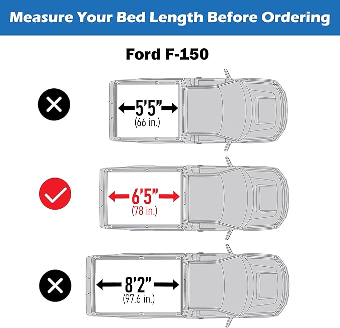 Aluminum Retractable Tonneau Cover Fits 2015-2026 Ford F-150 6'5" Bed (78.9")