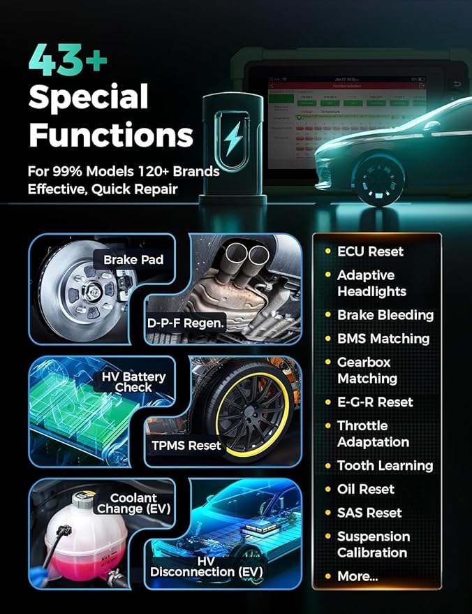 Launch X431 CRP919 EV 2025 Bidirectional Scan Tool, for Electric Vehicles New Energy Cars, All-in-One Full System Diagnostic Scanner, 43+ Reset, ECU Coding, CANFD&DOIP, FCA AutoAuth, 2Yrs Free Update