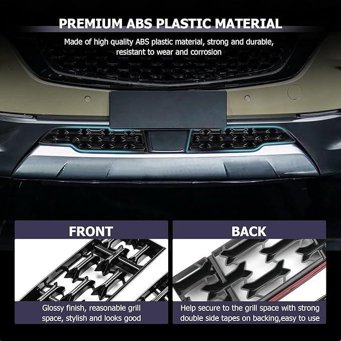 LUWU Front Grill Mesh Compatible With 2023 2024 2025 2026 Mazda CX-50 Front Mesh Grill Inserts Trims Front Mesh Grille Cover Guard for 2026 2025 Mazda CX50 Car Exterior Accessories ABS Material, 2PCS