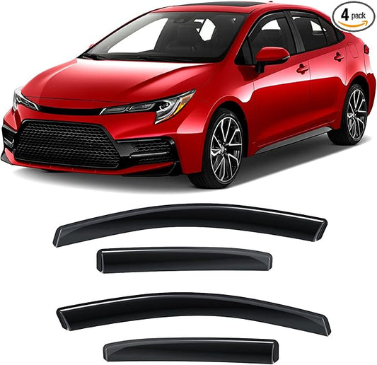 ACLONG in-Channel Rain Guards Fit for Toyota Corolla 2020 2021 2022 2023 Window Visors, Window Deflectors, Rain Visors, 4-Pieces