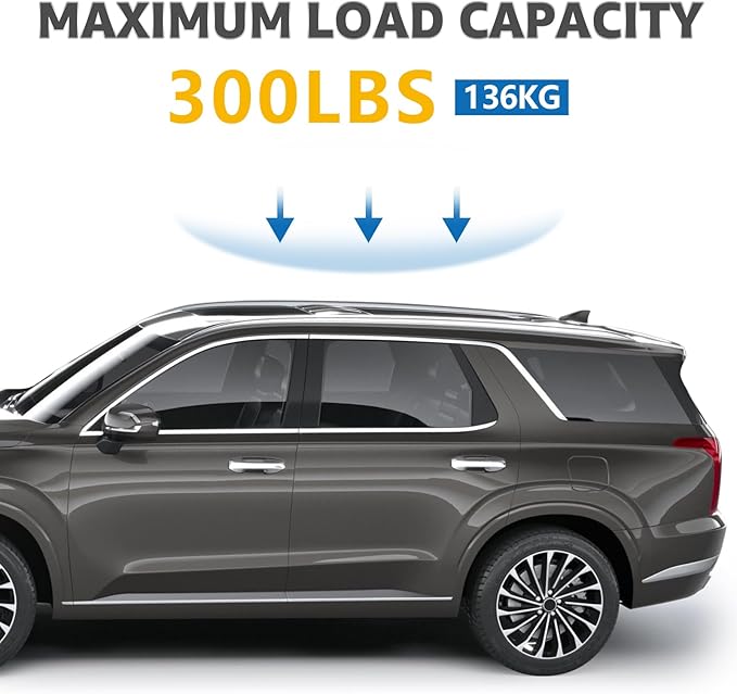 Roof Rack Cross Bars Compatible with Hyundai Palisade SE SEL XRT Limited Calligraphy 2019-2025, Adjustable Aluminum 300 LBS Anti-Theft Lock Cargo Carrier Rooftop Crossbar for Bike, Snowboard, Luggage