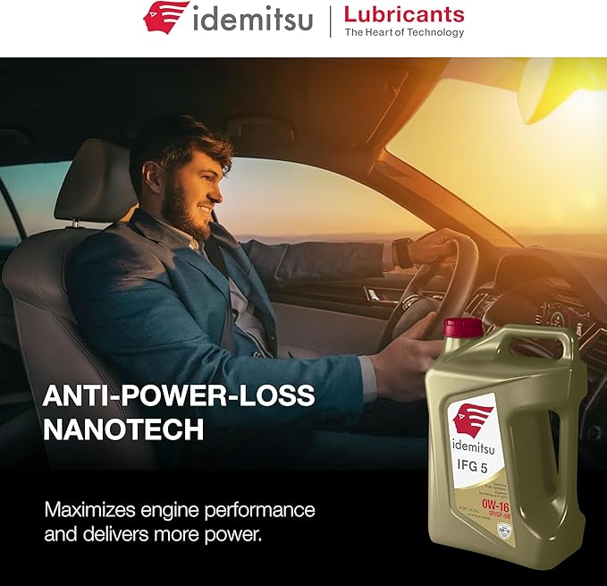 Idemitsu IFG 5 0W-16 Motor Oil Full Synthetic- 5 Quart | SP/GF-6A Certified Engine Oil for TGDI & PFI Engines | Engineered for Superior Efficiency and Protection