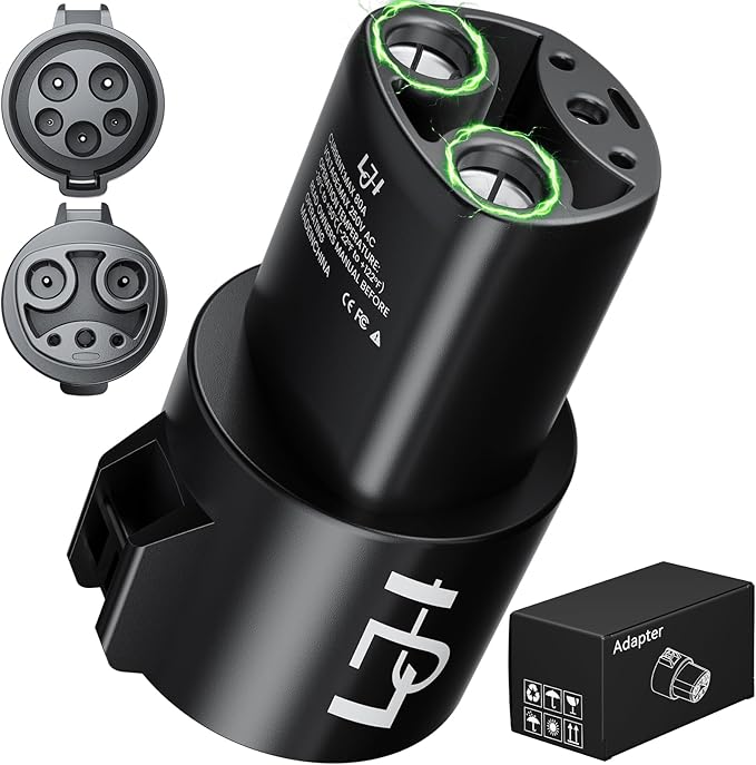 J1772 to Tesla Charger Adapter - 80A 250V Fast Charging - Compatible with Tesla Model 3/Y/S/X/Cybertruck for Level 1 & 2 EV Charging Stations