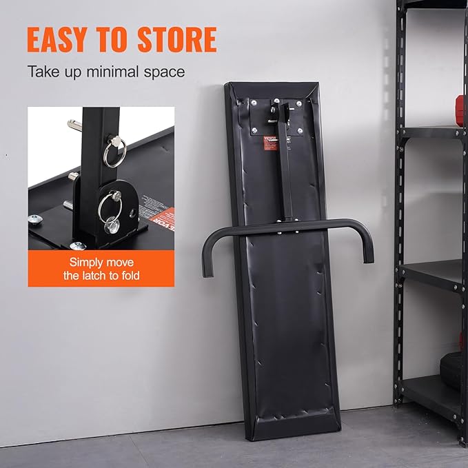 VEVOR Under Dash Creeper, 40 in, 330 lbs Load Capacity Rolling Mechanic Garage Creeper, 20.3-27.4 in Height Adjustable, Laying Down or Upright Inside of Car or Truck, Easy Fold Support for Garage Shop