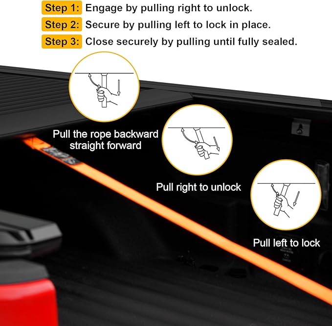 ONINE Low Profile Pull-Lock-Go Retractable Hard Tonneau Cover Custom fit 2015-2026 Ford F150 5.5ft Bed (66"), Dual T-Slot Design Compatible for Roof Racks and Crossbars