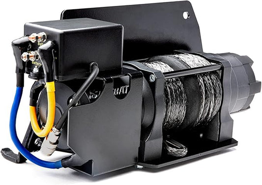 SuperATV 6000 lb. Ready-Fit Winch for Polaris Ranger Models (See Fitment List) | 266.1 Gear Ratio | 50 Foot Remote Range | 3/16 Inch Steel