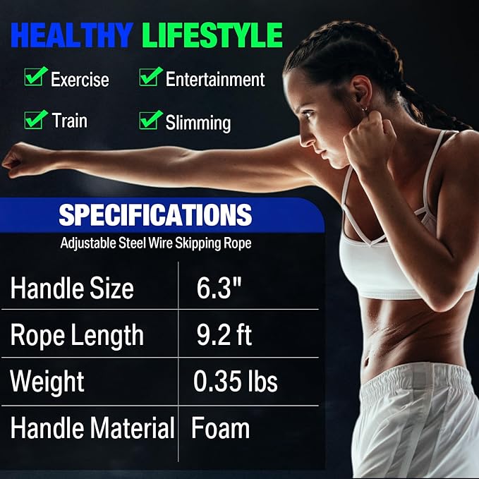 HyDren 24 Pieces Jump Ropes for Fitness with Ball Bearings Speed Jumping Bulk Adjustable Skipping Rope with Foam Handles for Men Women Kids Cardio Training