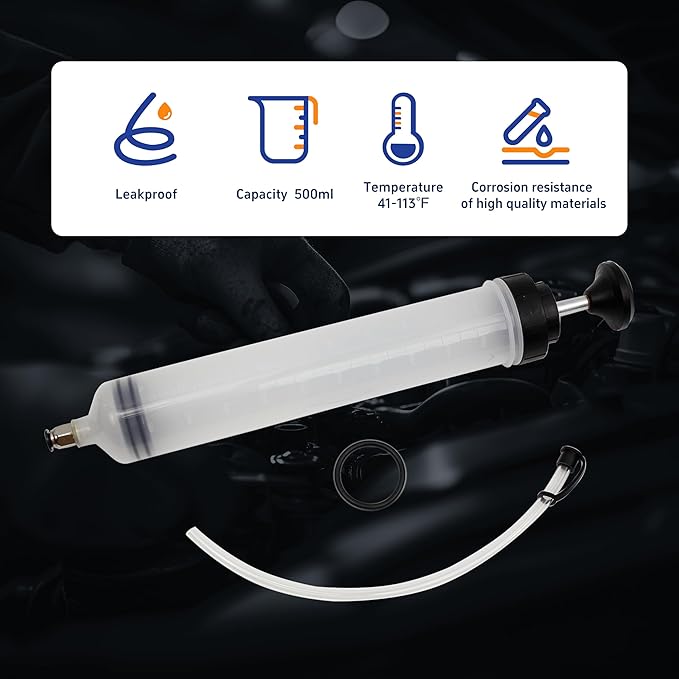 500CC Fluid Extractor, Automotive Fluid Extractor Pump Manual Fuel Suction & Filler, Efficient Oil Extractor Pump for Fluid Extraction