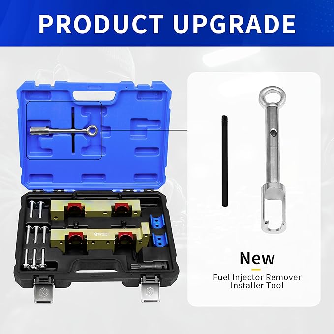 17PCS Engine Timing Tool Kit with Fuel Injector Remover Installer Tool, Compatible with Mercedes Benz M133 M264 M270 M274, Camshaft Locking Alignment Timing Tools Set