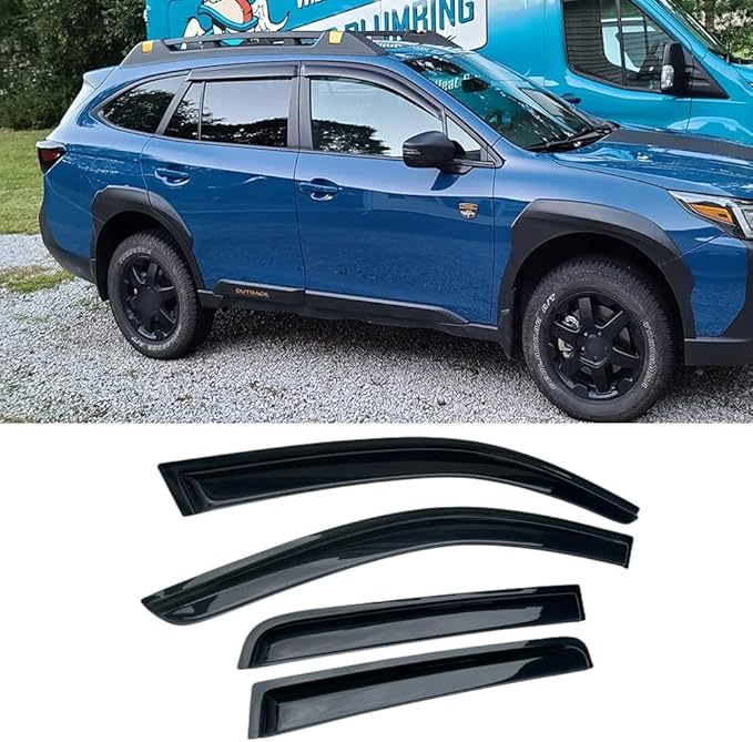 94376 Sunproof Waterproof Side Window Wind Deflector, 4pcs Protective Replacements Rain Guards, Window Visor fit for 2015-2019 Subaru Outback