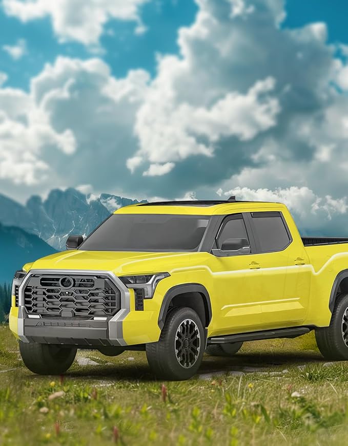 in-Channel Window Rain Guards Fit for Toyota Tundra 2022 2023 2024 2025 2026 CrewMax, Extra Durable Rain Guards Window Deflectors Vent Visors Vent Shades Exterior Truck Accessories