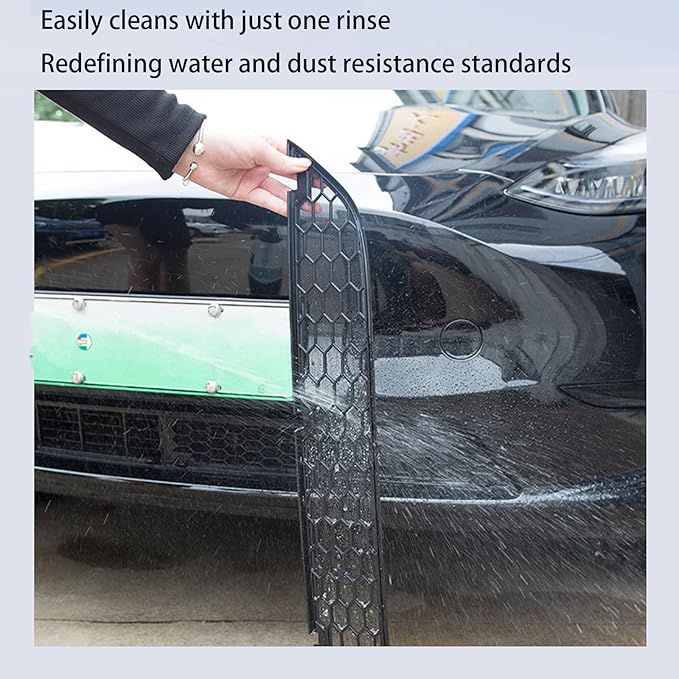 Front Grill Mesh for Tesla Model Y 2025-2026 Juniper, Snap-On Radiator Guard with Debris Protection – Blocks Leaves, Rocks & Insects, No-Drill ABS & Stainless Steel Grille Insert