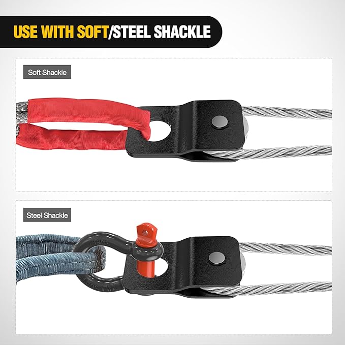 Nilight 4 Ton Winch Snatch Block Towing Pulley Blocks 8000 LBS Capacity, Heavy Duty Offroad Recovery Accessory for Synthetic Rope & Steel Cable Universal ATV UTV