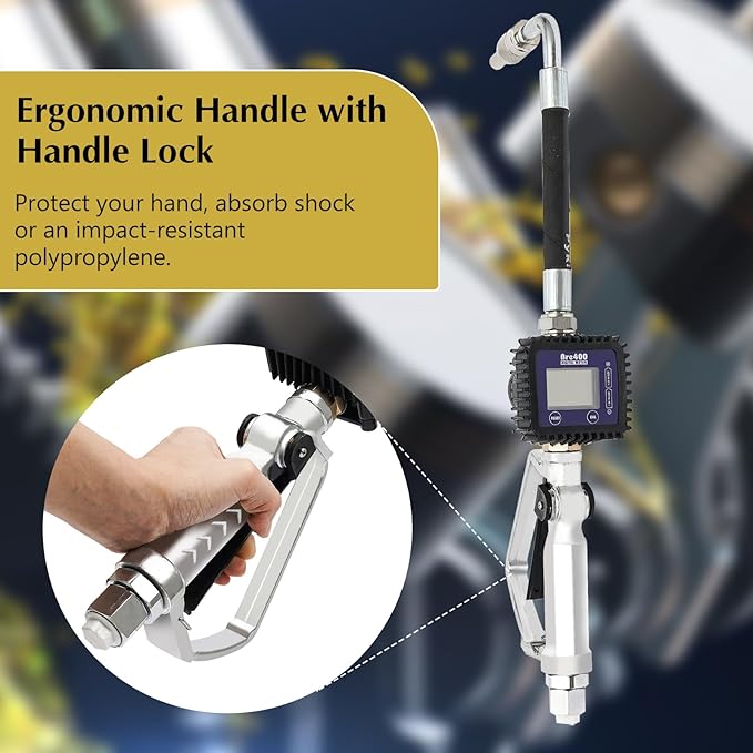 Heavy Duty Air Operated Oil Transfer Pump Digital Petrol Motor Oil Fluid Dispenser Pump Control Valve Meter Nozzle (US Stock)