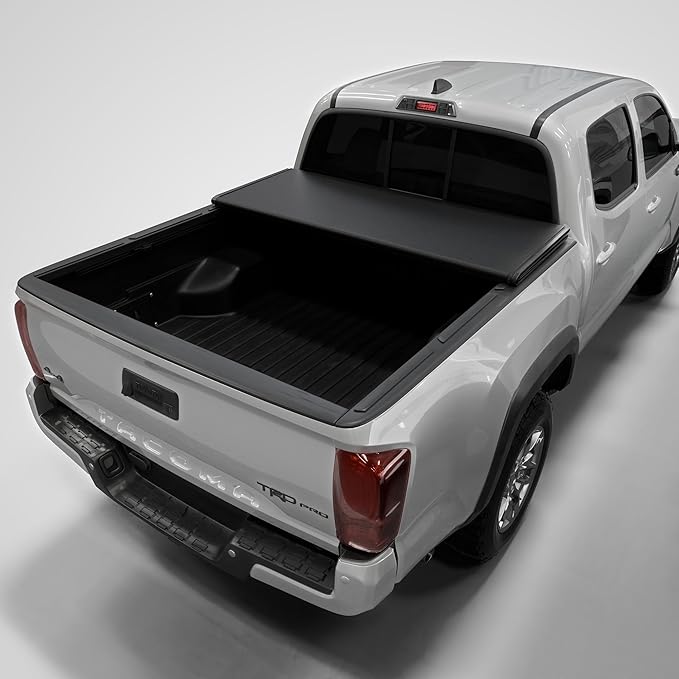 Low Profile Hard Folding Truck Bed Tonneau Cover Fits 2016-2023 Toyota Tacoma 5'1" Bed (60.5")