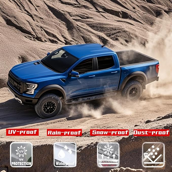 OSIAS Retractable Hard Tonneau Cover for 2004-2025 Ford F-150 5.5-5.6ft Truck Bed | Aluminum Waterproof Lockable Bed Cover with Heavy-Duty Security & All-Weather Protection