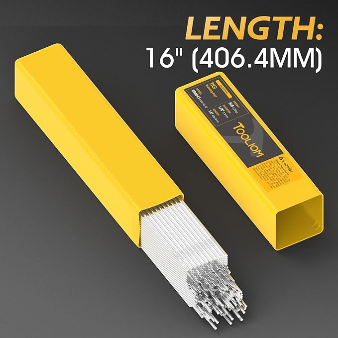 TOOLIOM Aluminum TIG Welding Rod ER4043 Welding Wire Filler Rod 1/8"(3.2mm) x 16" 5LB