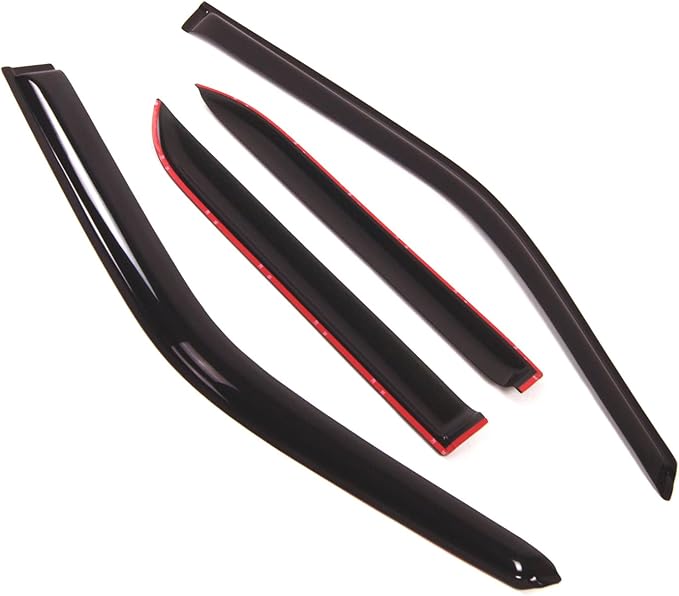 TuningPros Outside Mount Window Vent Visors Rain Guards Compatible with Honda Passport 1998-2002 | Side Window Wind Deflectors Rain Shields | Smoke Tinted, 4 Pcs Set, DGWV-239