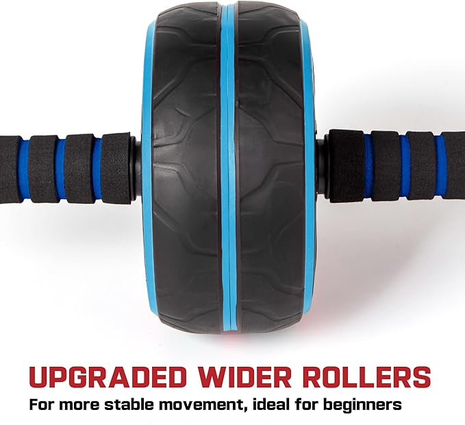 Ab Roller Wheel,Ab Workout Equipment,Home Gym Equipment for Abdominal & Core Strength Training,Wider Ab Machine with Knee Pad Accessories,No Noise Ab Wheel for Men & Women Abdominal