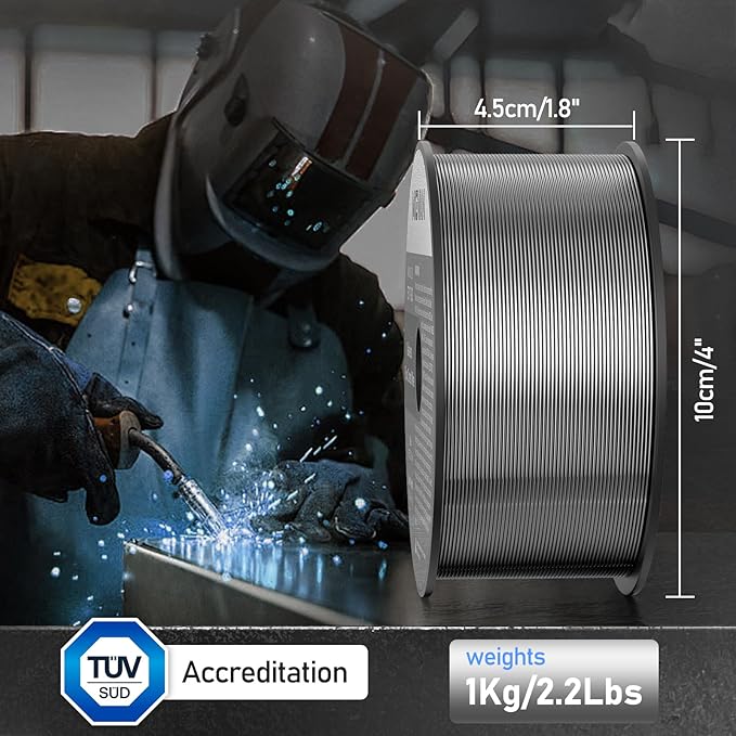 2-Pack Flux Core Welding Wire .030, Gasless Mig Welding Welder Wire E71T-GS, 2lb Each, Strong Spool wire fed, Self-shielded Mild Steel Compatible With Lincoln Miller Forney Harbor Welders