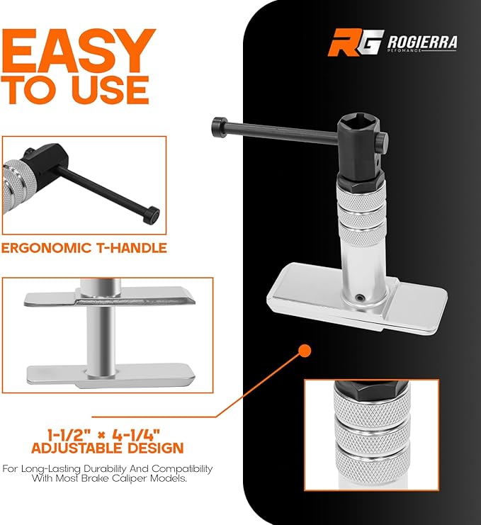 Heavy Duty Motorcycle Brake Caliper Spreader Tool – Piston Compression Tool for Most Motorcycle & Vehicle Brake Discs – Compatible with Hydraulic Disc Brake Systems