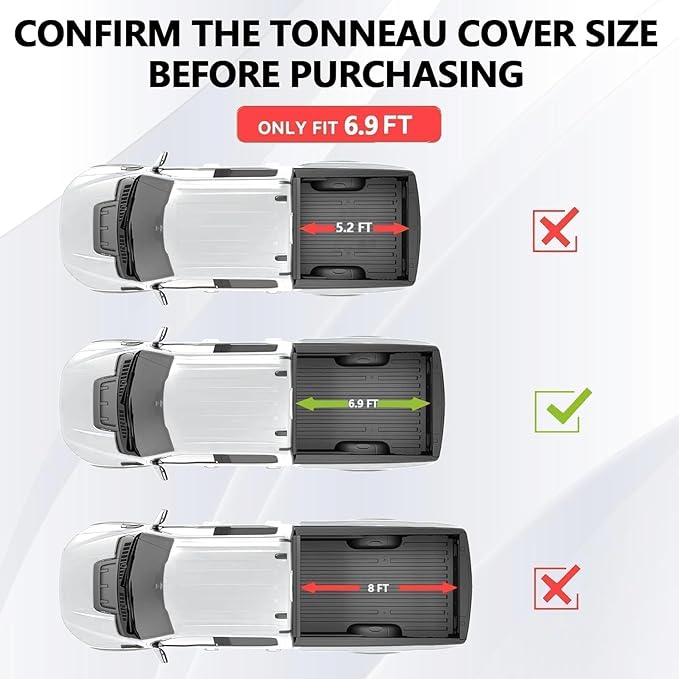 Hard Tri-fold Truck Bed Tonneau Cover Fits 6.9 FT for 2020-2026 Chevy Silverado/GMC Sierra 2500/3500 HD 6.9 FT (82.2") Bed Crew Cab