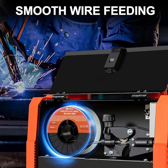 0.30" Flux Core Welding Wire - E71T-GS Gasless, Low Splatter, Mild Steel MIG Wire - Fits Most MIG Welders - 10 lb Spool