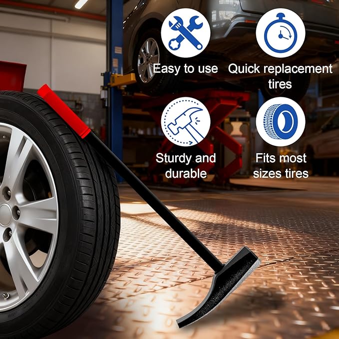 Tire Bead Breaker Tool with Tire Hammer and 30inch Tire Iron and 38inch Tire Bar for Tire Changing Tool Tire Changer Kit