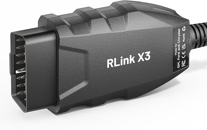 TOPDON RLink X3 OBD2 Adapter for GM/Ford/Chrysler, J2534 Pass-Thru Programmer, OBD USB FORScan Adapter, OEM Programming and Diagnostic Tool, Fit for 8+ OE Software, Supports J2534/CAN-FD, Auto Switch