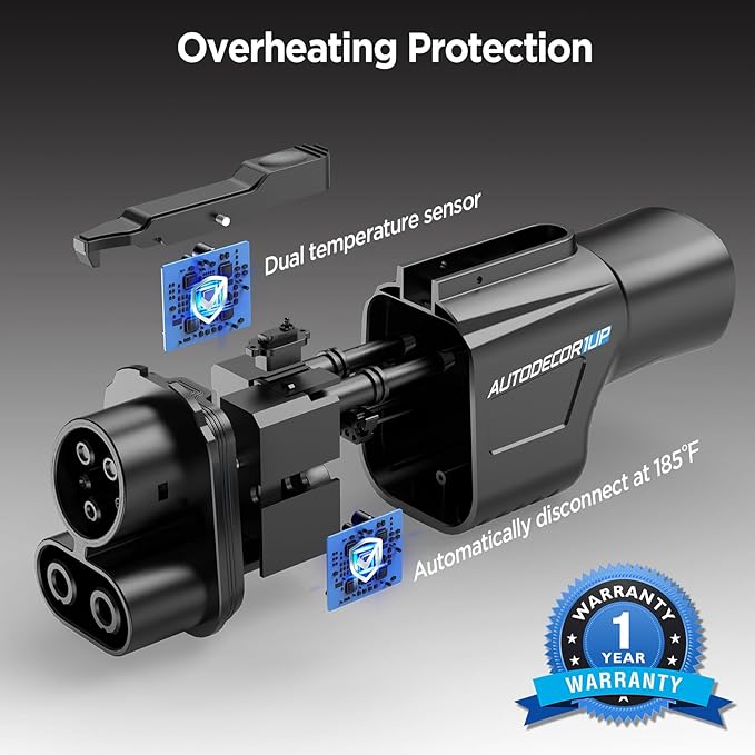 Nacs to CCS1 Adapter, 500A/1000V Tesla Charger Adapter, DC Adapter Fit for Ford, Rivian, GM, Volvo, Polestar, Nissan, Mercedes-Benz, Hyundai, Lucid, Kia, Genesis, and Honda Prologue EVs