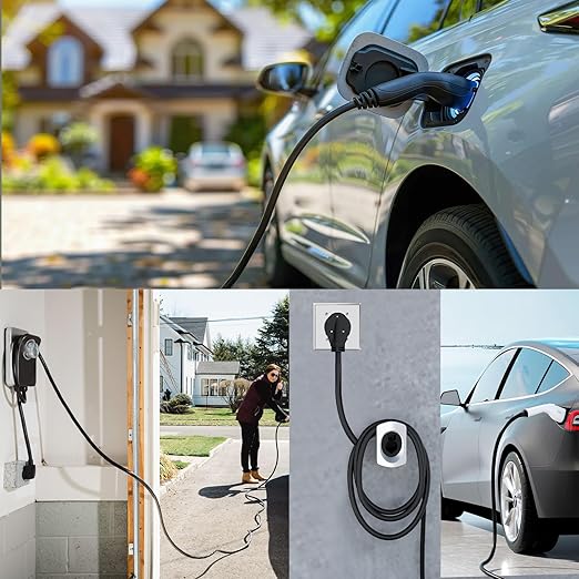 NEMA 14-50R Outlet 50 Amp EV Charging Receptacle with Wall Plate,50 Amp EV Outlet 125/250 Volt 14-50R Flush Receptacle for Electric Vehicle Charging RV Range Oven Stove,3-Pole 4-Wire,ETL Listed