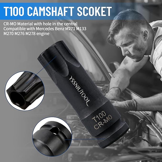 Camshaft Locking Alignment Timing Tool Kit, Compatible with Mercedes Benz M133 M270 M274 M264 Engine, 15pcs Tool kit with Carrying Case,270589016100 270589006100