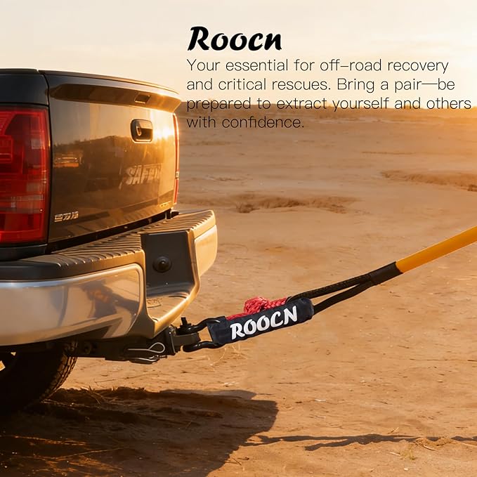 Soft Shackle,Synthetic Soft Shackle 0.8" X 24" Light Weight (56,000 LBS Breaking Strength) with Extra Sleeves for ATV Sailing SUV Off Road Towing