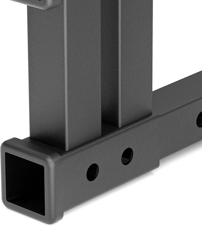 Tow Hitch 2 Inch, Dual Hitch Extender, Drop-Rise Trailer Hitch Adapter Extension, 4000 LBS Capacity Double Receiver Extender Fits Standard 2" Class III & IV Receivers for Cargo Carrier Bike