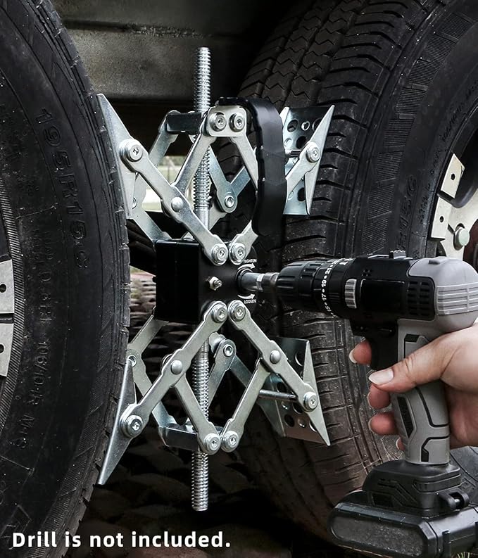 X-Shaped RV Stabilizer Wheel Chock (Allow Drill Adjust) Dual Axel RV Travel Trailer Camper Tire While Camping -2 Pack