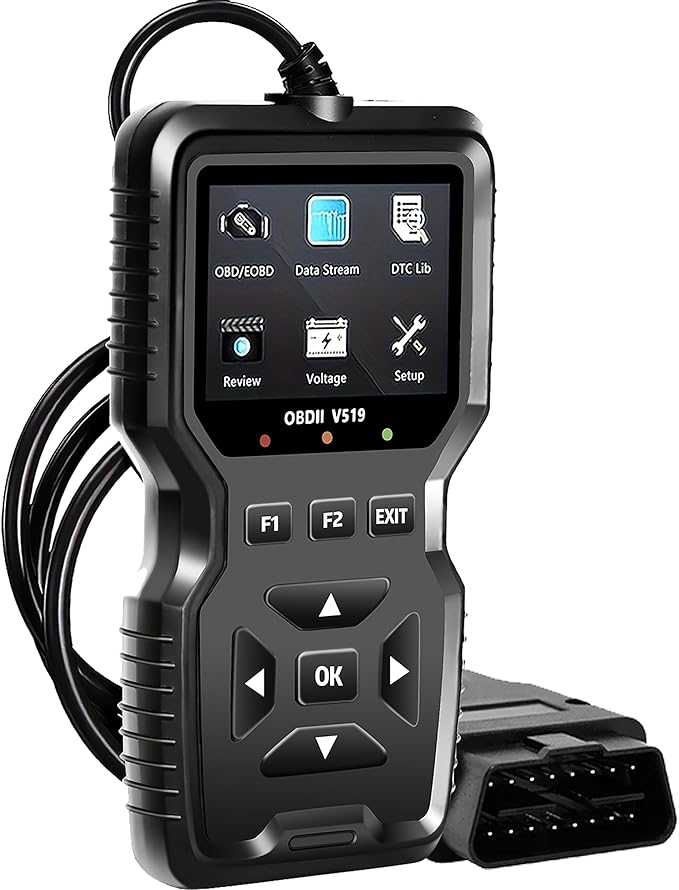 OBD2 Scanner Diagnostic Tool for Car and Truck - Car Engine Code Reader, Full OBD2 Features, Reset, Modes 6 & 8, O2 Sensor, 1996+ OBDII/EOBD Vehicles Compatible