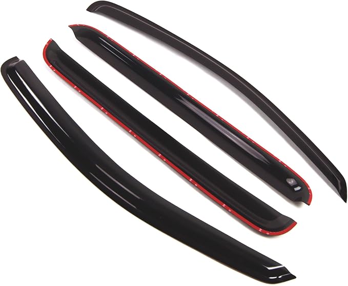 TuningPros Outside Mount Window Vent Visors Rain Guards Compatible with Dodge Durango 2004-2009 | Side Window Wind Deflectors Rain Shields | Smoke Tinted, 4 Pcs Set, DGWV-116