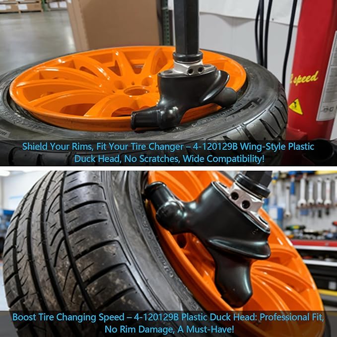 Tire Changer Duck Head 4-120129B,Wing Style Black Plastic Duck Head,Workshop Tire Machine Duck Head Replacement for TCX50/515/550 (2 Pack)