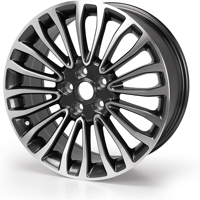 18'' x 8'' Aluminum Alloy Replacement for OE Wheel Rim Compatible with Ford Fusion 2017-2018, Gray Machined