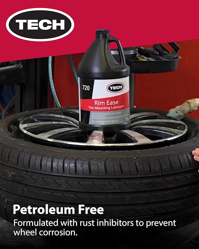 Rim Ease - Makes Mounting and Demounting Tires Fast and Easy, Petroleum and Silicone Free Formula Provides Excellent Lubricity, 1-Gallon