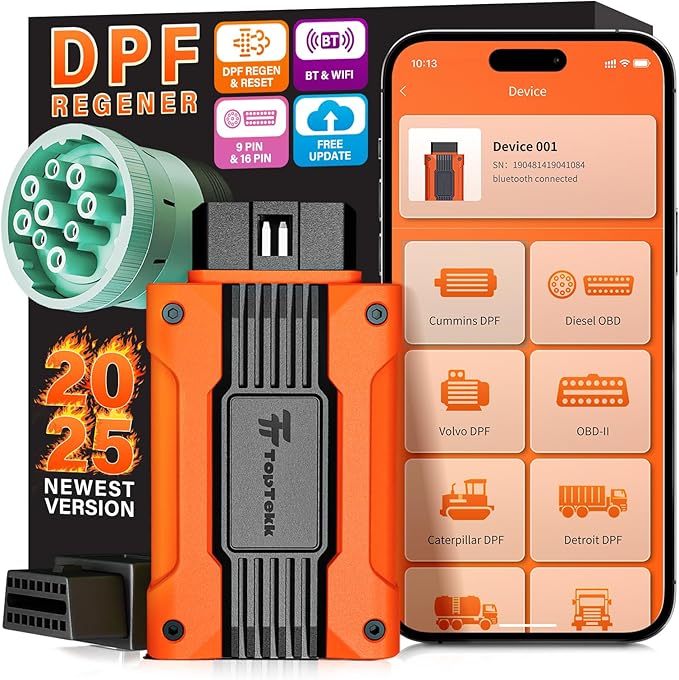 Regen Device and DPF Condition Detection, Compatible with Detroit Engines, Advanced Error Code Clearing and Regeneration