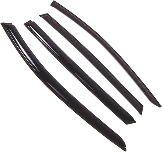 Tuningpros WD2-731B Dark Smoke 4 Pcs Set Window Visor (Outside Mount) Deflector Rain Guard Compatible with 2011-2013 Mercedes-Benz R320 R350 R500 R63