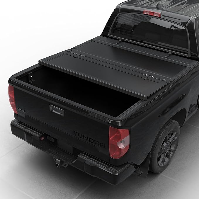 Tutel Low Profile Hard Shell Flip-Up Truck Bed Tonneau Cover|Fits 2007–2021 Toyota Tundra 5'6" Bed (66.7") - TTLTMLPFU026