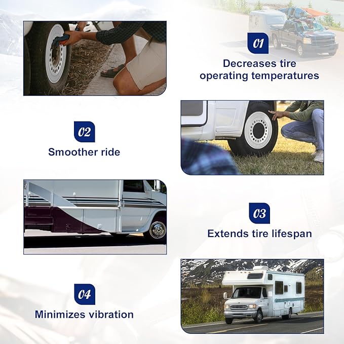 800822 2Pcs of Steer Auto Wheel Balancer Fit for 22.5-24.5" Wheel