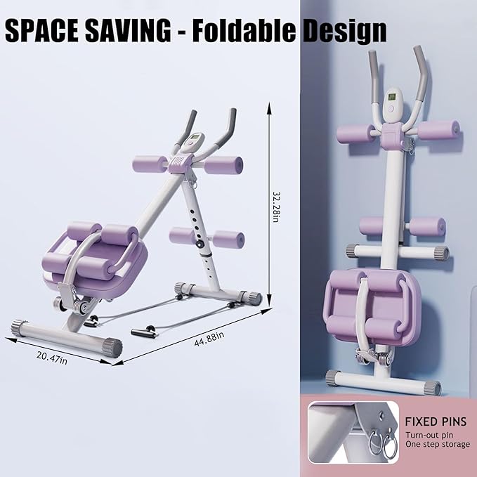 Wooa Ab Machine, Adjustable Ab Trainer Machine, Ab Workout Equipment, Ab Machine for Stomach Workout, Ab Workout Machine