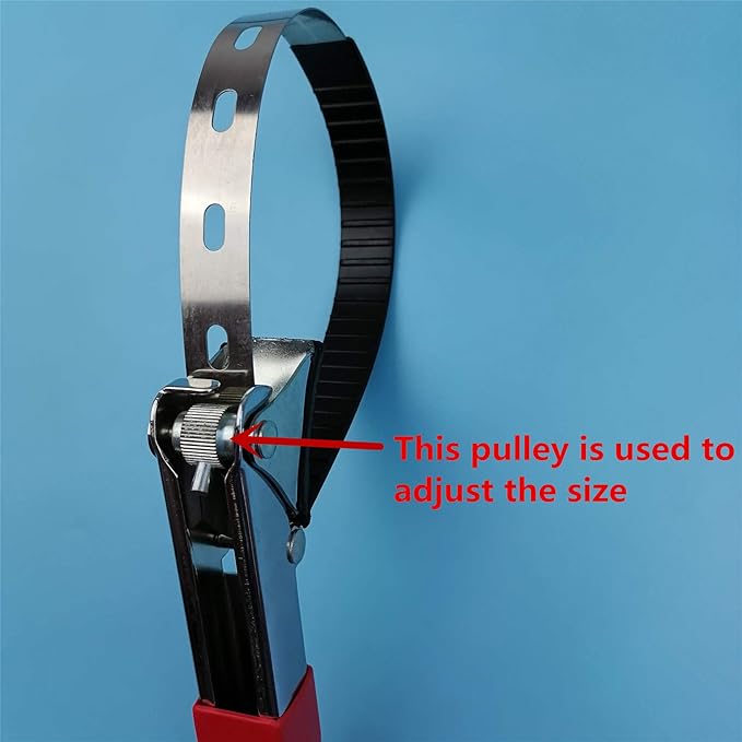 Auto Oil Filter Wrench Multi-Purpose Adjustable Filter Removal Wrench High Strength Repair Steel Plate Belt for Car Repair Tools