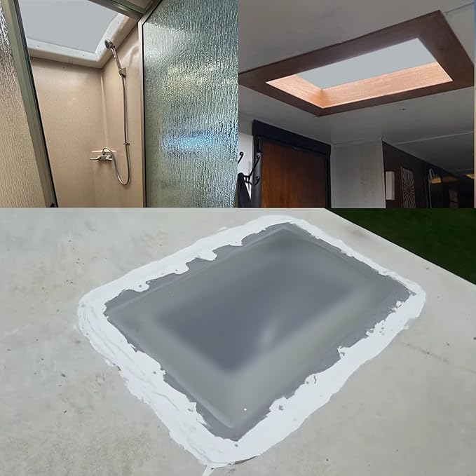 RV Skylight Replacement 18" x 26" -Universal Outer Dome Fits All Standard 14"x22" Openings, RV Shower Skylight for Camper Trailer Fifth Wheel Motorhome Truck (SMOKE)