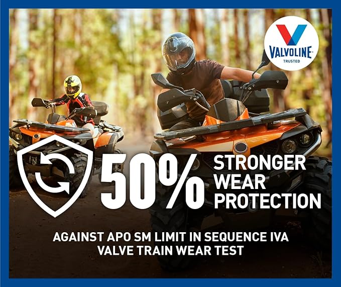 Valvoline 4-Stroke Powersport Full Synthetic Motor Oil 1 Quart (Pack of 6)