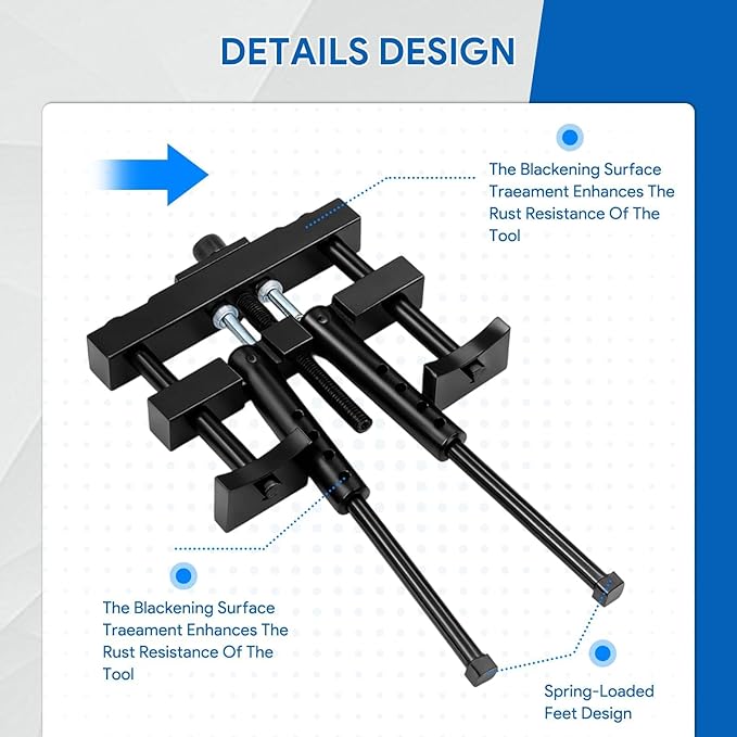 Universal Cylinder Liner Puller, Fit Mack Cummins CAT Caterpillar Works on Wet Liner from 3-7/8”to 6-1/4”Bore, Diesel Engine Cylinder Liner Removal Tool, Replace for OEM PT-6400-C 3376015 M50010-B